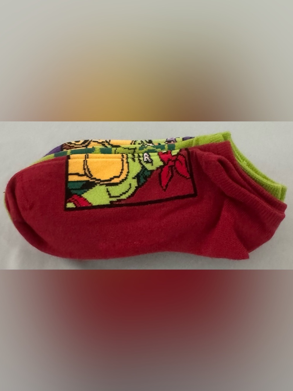 Boys Nickelodeon Teenage Mutant Ninja Turtles 6pk No-Show Socks- Multicolor Pack - Picture 3 of 5